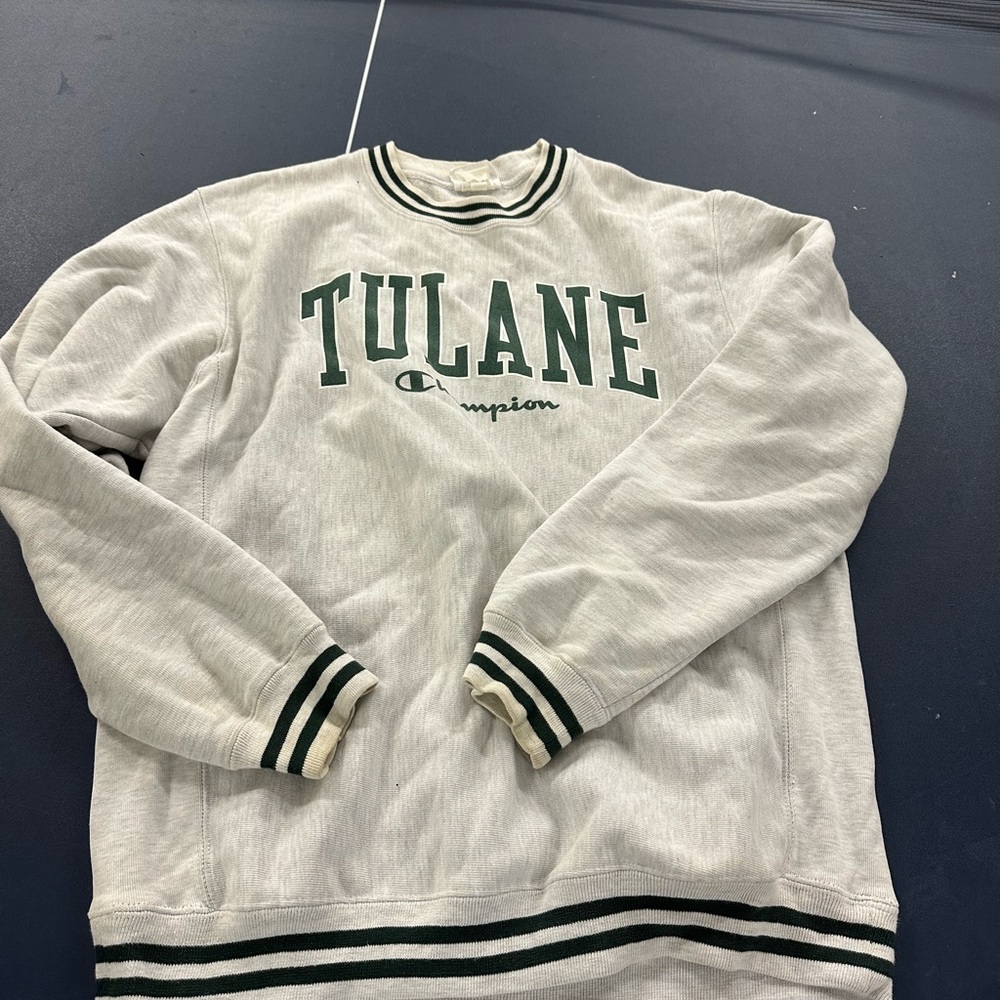 Champion Gray Crewneck Sweater Classic Design